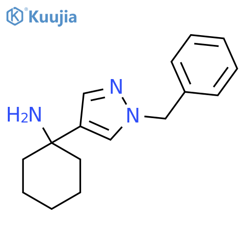1-(1-benzyl-1H-pyrazol-4-yl)cyclohexan-1-amine structure