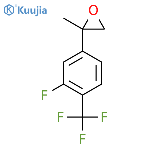 2-3-fluoro-4-(trifluoromethyl)phenyl-2-methyloxirane structure