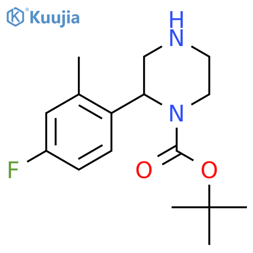 tert-butyl 2-(4-fluoro-2-methylphenyl)piperazine-1-carboxylate structure