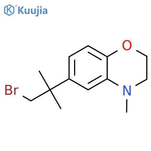 6-(1-bromo-2-methylpropan-2-yl)-4-methyl-3,4-dihydro-2H-1,4-benzoxazine structure