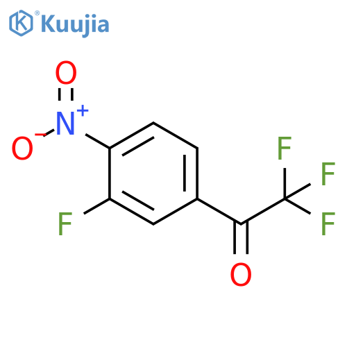 2,2,2-trifluoro-1-(3-fluoro-4-nitrophenyl)ethan-1-one structure