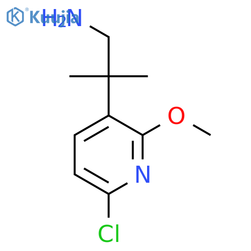 2-(6-chloro-2-methoxypyridin-3-yl)-2-methylpropan-1-amine structure