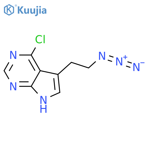 5-(2-azidoethyl)-4-chloro-7H-pyrrolo2,3-dpyrimidine structure