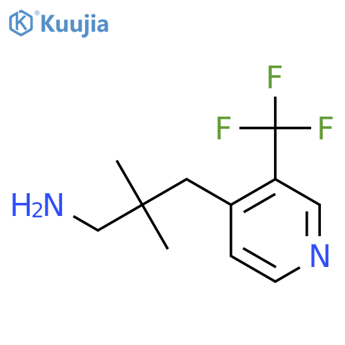 2,2-dimethyl-3-3-(trifluoromethyl)pyridin-4-ylpropan-1-amine structure