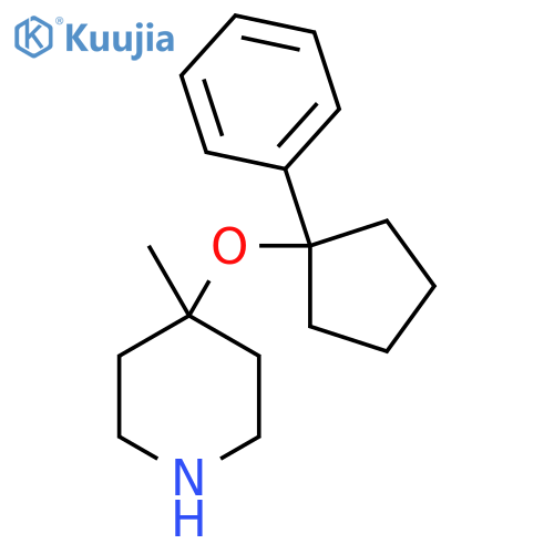 4-methyl-4-(1-phenylcyclopentyl)oxypiperidine structure