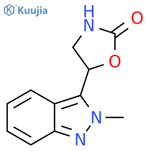 5-(2-methyl-2H-indazol-3-yl)-1,3-oxazolidin-2-one structure