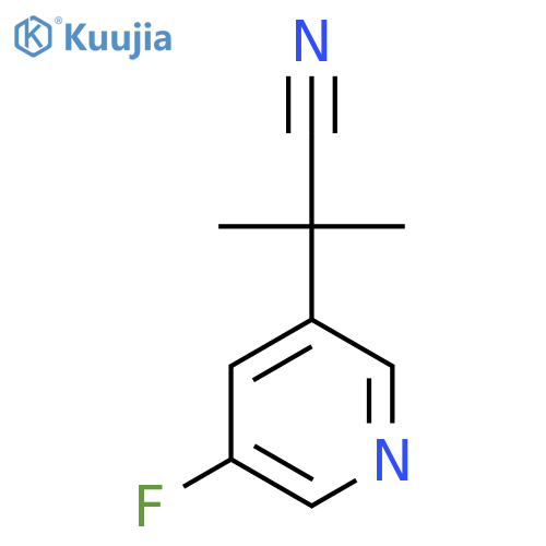 2-(5-Fluoropyridin-3-yl)-2-methylpropanenitrile structure