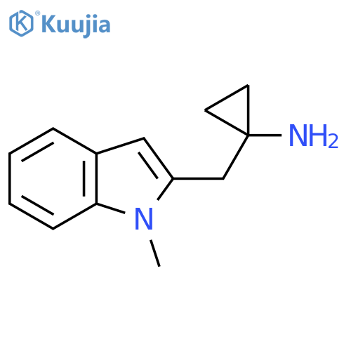 1-(1-methyl-1H-indol-2-yl)methylcyclopropan-1-amine structure