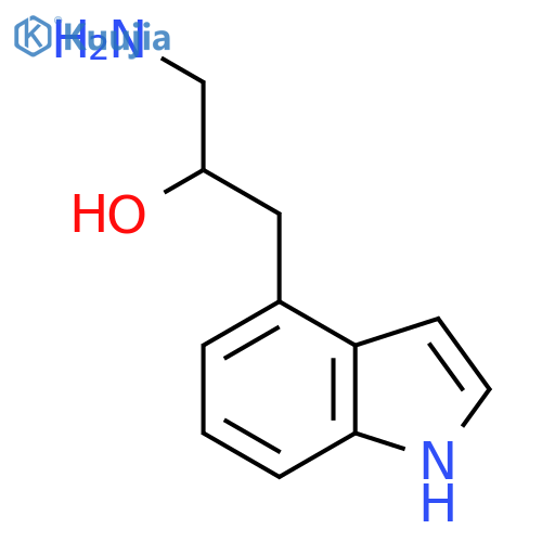 1-amino-3-(1H-indol-4-yl)propan-2-ol structure