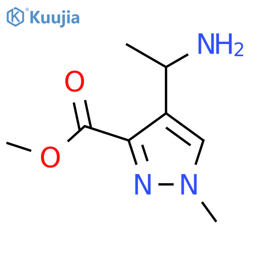 methyl 4-(1-aminoethyl)-1-methyl-1H-pyrazole-3-carboxylate structure