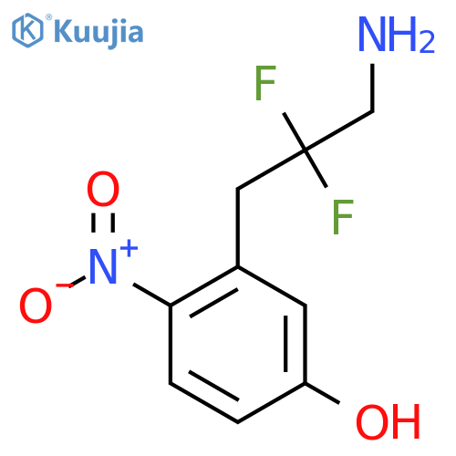 3-(3-Amino-2,2-difluoropropyl)-4-nitrophenol structure