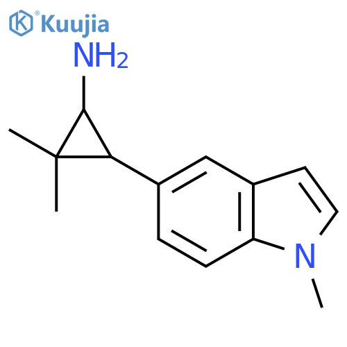 2,2-dimethyl-3-(1-methyl-1H-indol-5-yl)cyclopropan-1-amine structure