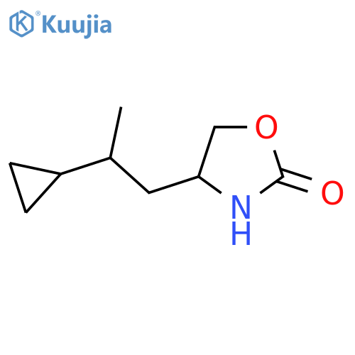 4-(2-cyclopropylpropyl)-1,3-oxazolidin-2-one structure