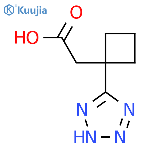2-1-(1H-1,2,3,4-tetrazol-5-yl)cyclobutylacetic acid structure