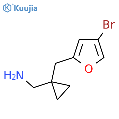 {1-(4-bromofuran-2-yl)methylcyclopropyl}methanamine structure