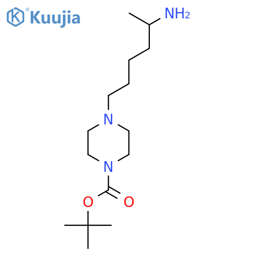 tert-butyl 4-(5-aminohexyl)piperazine-1-carboxylate structure