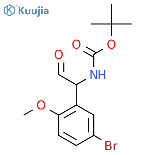tert-butyl N-1-(5-bromo-2-methoxyphenyl)-2-oxoethylcarbamate structure