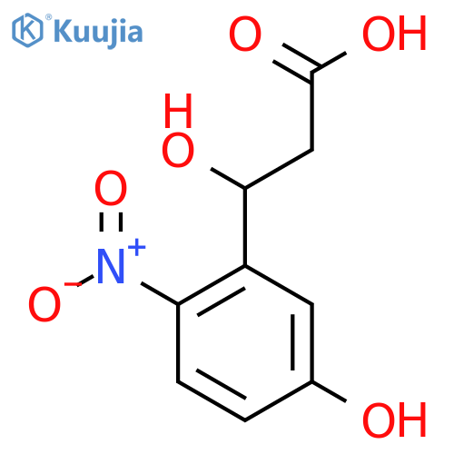 3-hydroxy-3-(5-hydroxy-2-nitrophenyl)propanoic acid structure