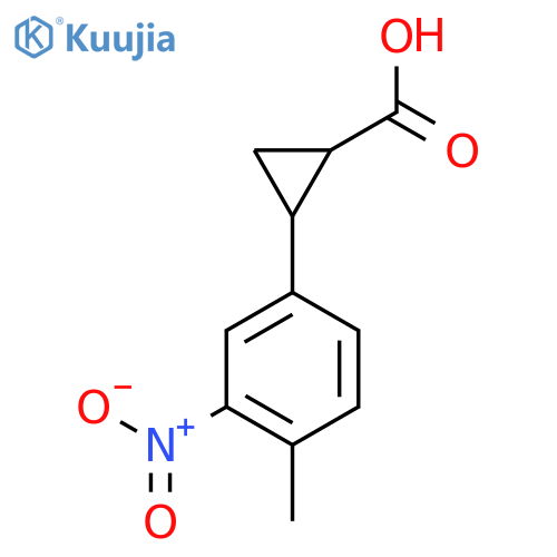 2-(4-methyl-3-nitrophenyl)cyclopropane-1-carboxylic acid structure