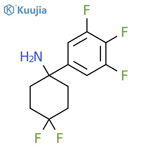 4,4-Difluoro-1-(3,4,5-trifluorophenyl)cyclohexan-1-amine structure