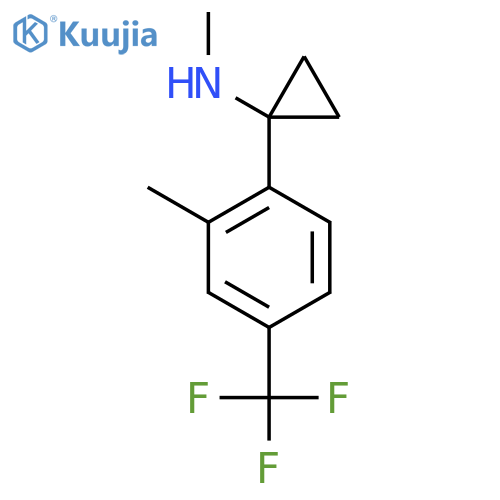N-methyl-1-2-methyl-4-(trifluoromethyl)phenylcyclopropan-1-amine structure