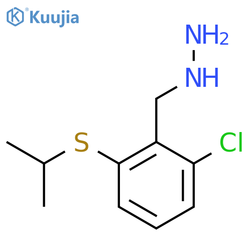 {2-chloro-6-(propan-2-ylsulfanyl)phenylmethyl}hydrazine structure