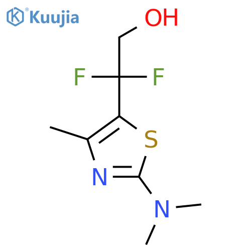 2-2-(dimethylamino)-4-methyl-1,3-thiazol-5-yl-2,2-difluoroethan-1-ol structure