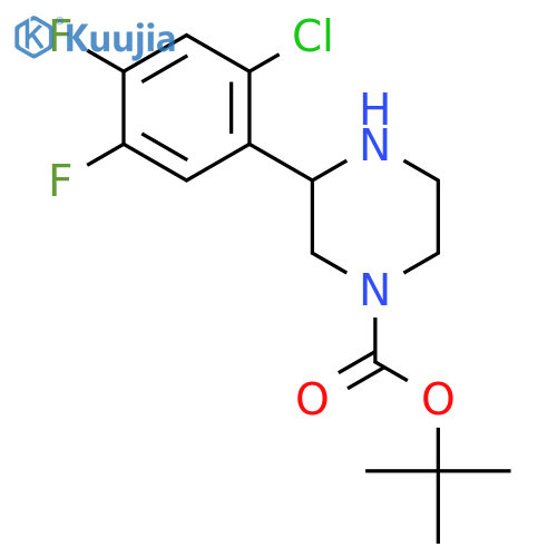 tert-butyl 3-(2-chloro-4,5-difluorophenyl)piperazine-1-carboxylate structure