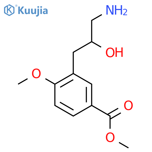 methyl 3-(3-amino-2-hydroxypropyl)-4-methoxybenzoate structure