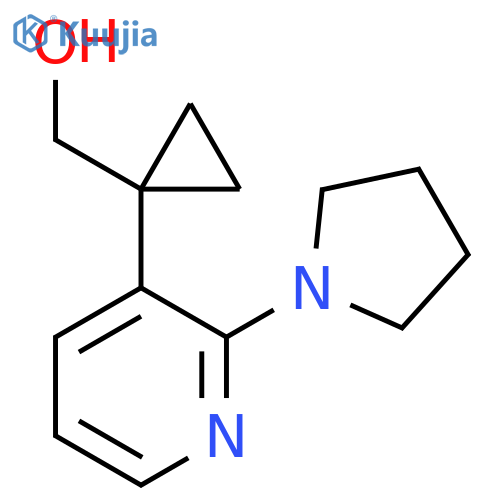 {1-2-(pyrrolidin-1-yl)pyridin-3-ylcyclopropyl}methanol structure