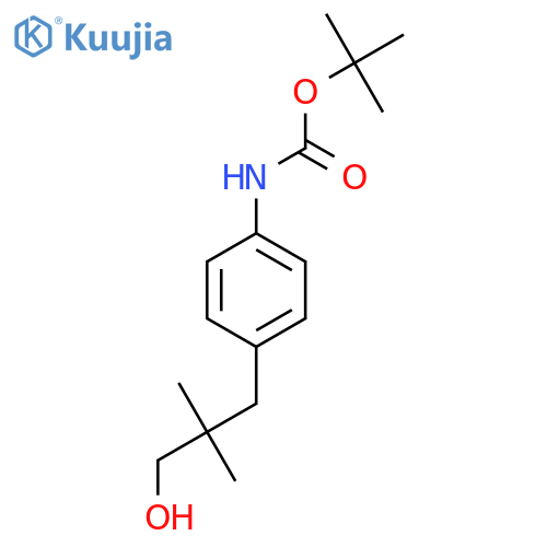 tert-butyl N-4-(3-hydroxy-2,2-dimethylpropyl)phenylcarbamate structure
