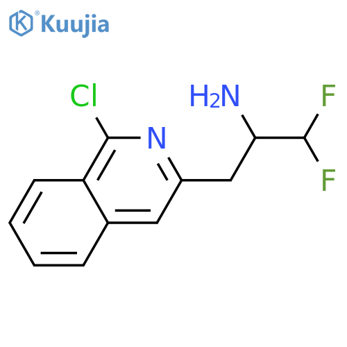 3-(1-chloroisoquinolin-3-yl)-1,1-difluoropropan-2-amine structure