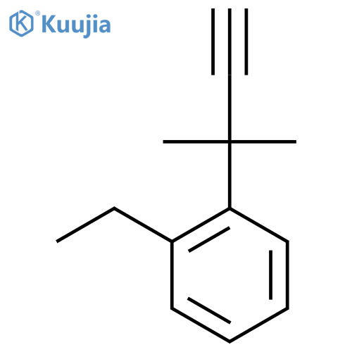 1-ethyl-2-(2-methylbut-3-yn-2-yl)benzene structure
