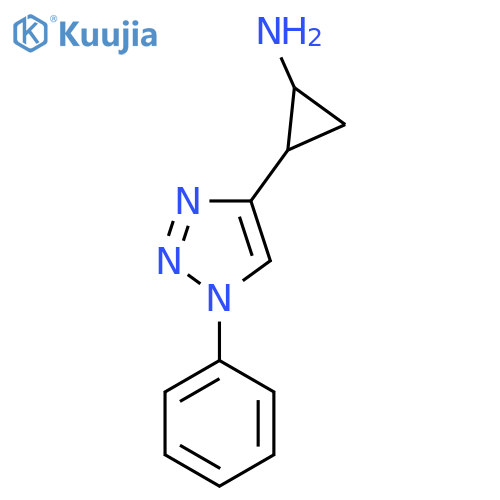 2-(1-phenyl-1H-1,2,3-triazol-4-yl)cyclopropan-1-amine structure