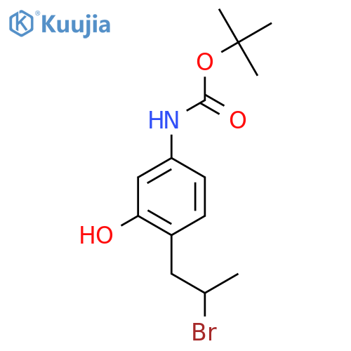 tert-butyl N-4-(2-bromopropyl)-3-hydroxyphenylcarbamate structure