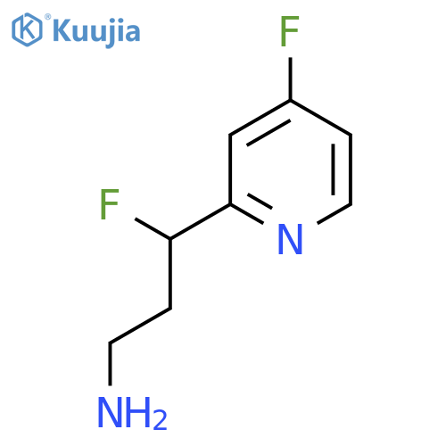 3-fluoro-3-(4-fluoropyridin-2-yl)propan-1-amine structure