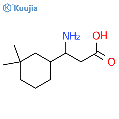 3-amino-3-(3,3-dimethylcyclohexyl)propanoic acid structure