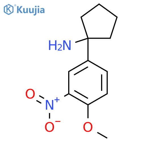 1-(4-methoxy-3-nitrophenyl)cyclopentan-1-amine structure