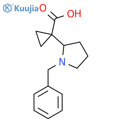 1-(1-benzylpyrrolidin-2-yl)cyclopropane-1-carboxylic acid structure