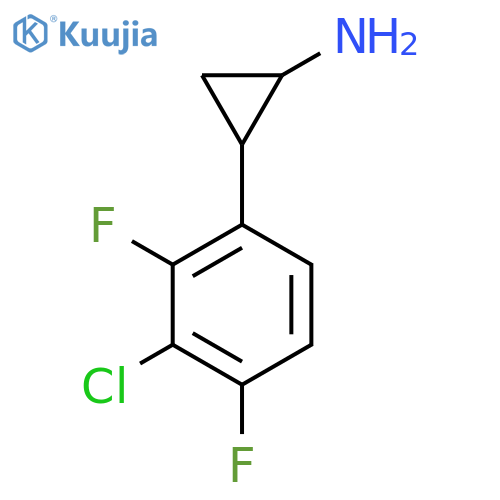 2-(3-chloro-2,4-difluorophenyl)cyclopropan-1-amine structure