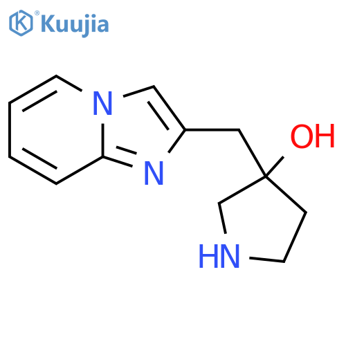 3-({imidazo1,2-apyridin-2-yl}methyl)pyrrolidin-3-ol structure