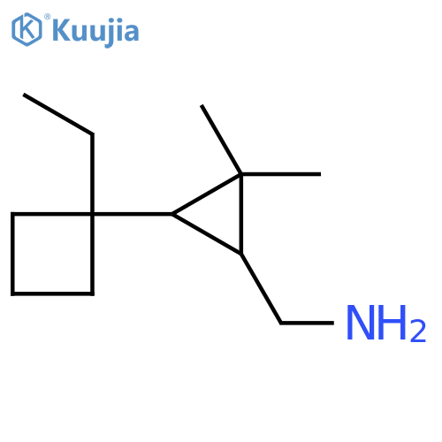 3-(1-ethylcyclobutyl)-2,2-dimethylcyclopropylmethanamine structure