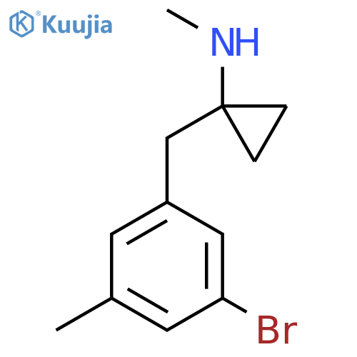 1-(3-bromo-5-methylphenyl)methyl-N-methylcyclopropan-1-amine structure