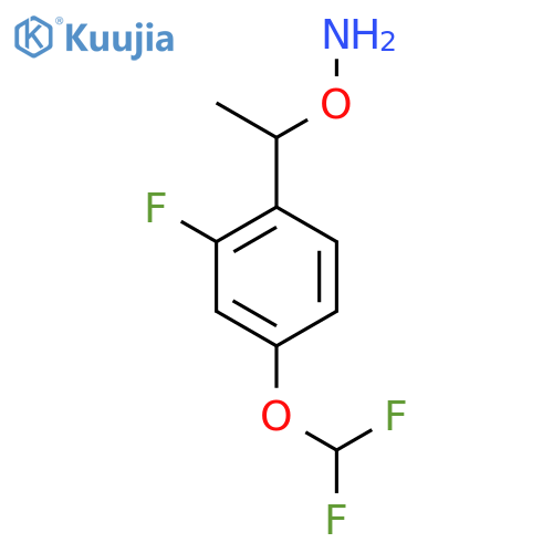 O-{1-4-(difluoromethoxy)-2-fluorophenylethyl}hydroxylamine structure