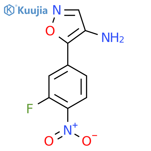 5-(3-fluoro-4-nitrophenyl)-1,2-oxazol-4-amine structure