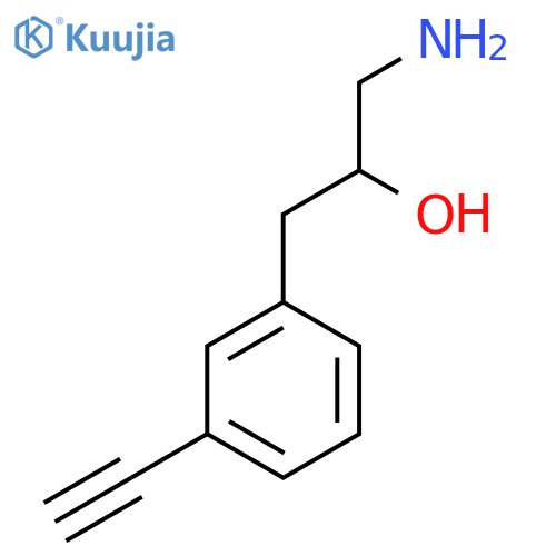 1-amino-3-(3-ethynylphenyl)propan-2-ol structure