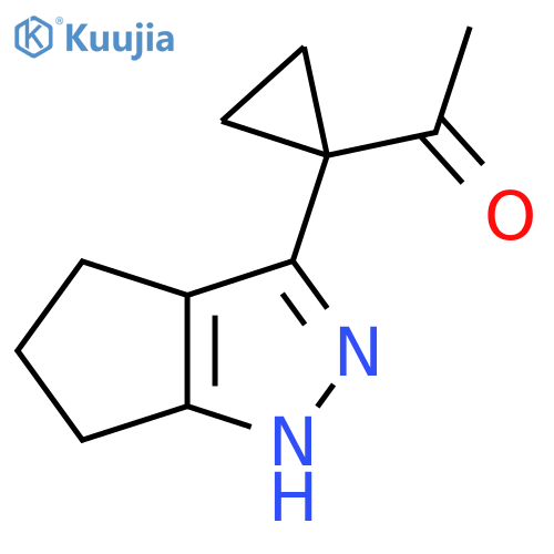 1-(1-{1H,4H,5H,6H-cyclopentacpyrazol-3-yl}cyclopropyl)ethan-1-one structure