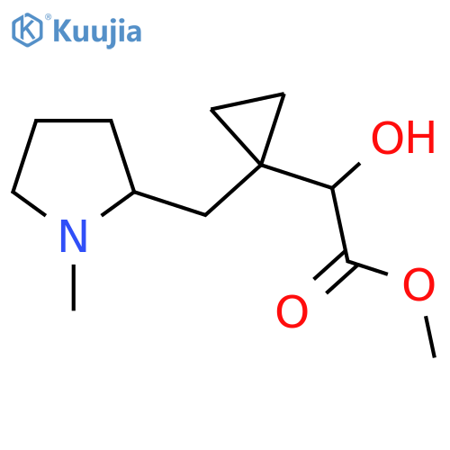 methyl 2-hydroxy-2-{1-(1-methylpyrrolidin-2-yl)methylcyclopropyl}acetate structure