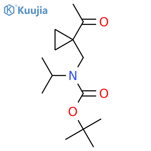 tert-butyl N-(1-acetylcyclopropyl)methyl-N-(propan-2-yl)carbamate structure