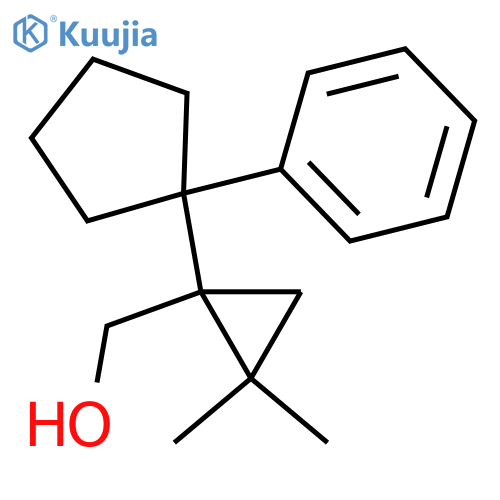 2,2-dimethyl-1-(1-phenylcyclopentyl)cyclopropylmethanol structure